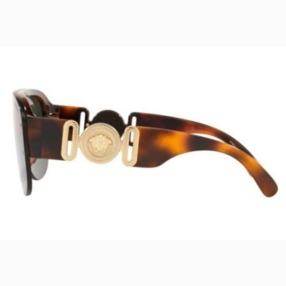 NEW VERSACE UNISEX SUNGLASSES VE4391 5317/71 SHIELD HAVANA VE4391 - Picture 8 of 11